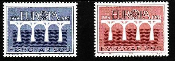 Faroe 1984 - cat.nr.91-2 neuzat,perfecta stare