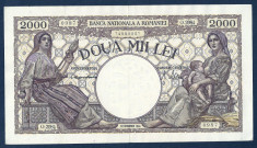 ROMANIA 2000 2.000 LEI 10 octombrie 1944 XF [7] filigram Traian foto