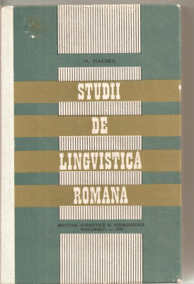 (C5853) STUDII DE LINGVISTICA ROMANA DE D. MACREA, EDP, 1970 foto