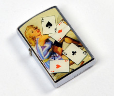 Bricheta model zippo - poker ( model 5 ) foto