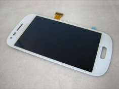 Ansamblu format din LCD ecran display afisaj touchscreen geam sticla digitizer touch screen Samsung I8190 Galaxy S III mini S3 mini Original NOU foto