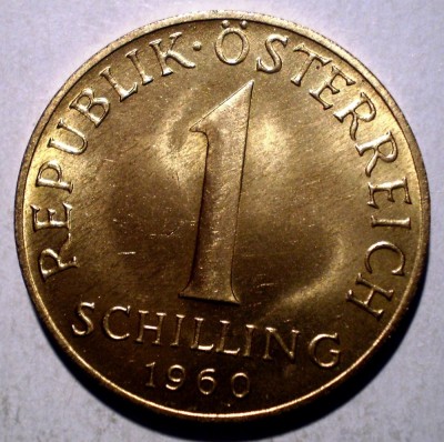 E.036 AUSTRIA 1 SCHILLING 1960 XF/AUNC foto