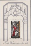 GERMANIA 1977 &ndash; PICTURA VITRALIU CRACIUN, colita nestampilata, R4