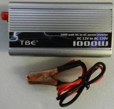 Invertor auto TBE 1000W DC 12V to AC 220V Portable Automotive Power Inverter foto