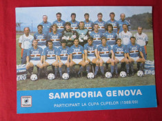 Poza Sampdoria Genova 1989, poza echipa Sampdoria cupa Uefa 88-89 foto