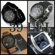 Ceas Barbati Swiss Army Curren Rosra Ck Guess 4 Modele Ceasuri Barbati Barbatesc Negru Cel Mai Mic Pret + Cutie Cadou foto