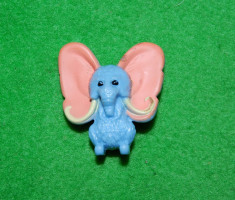 Figurina jucarie de la McDonalsa, pui de elefant (mamut), personaj desene animate, 4.5 cm, colectie, decor, plastic, haios, foto