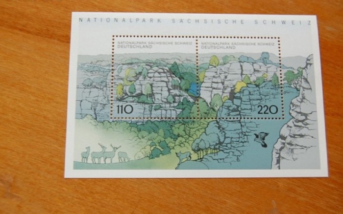 GERMANIA 1998 &ndash; PARCUL NATIONAL, colita nestampilata, R4