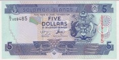 SOLOMON ISLANDS 5 dollars ND 2006 UNC foto