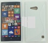 Toc silicon S-Case Nokia Lumia 730 Dual SIM, Alb, Alt model telefon Nokia