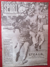 Revista Sportul aprilie 1989, nr. 4 - articol Steaua din nou in finala Cupei Campionilor europeni, revista veche de sport foto