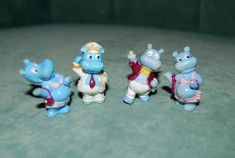 lot 4 figurine Kinder, colectia hipopotamii 1992, (mici defecte) foto