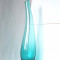 Vaza mare (34 cm) cristal verde marin - Orchid vase - design Anne Elwick, IKEA