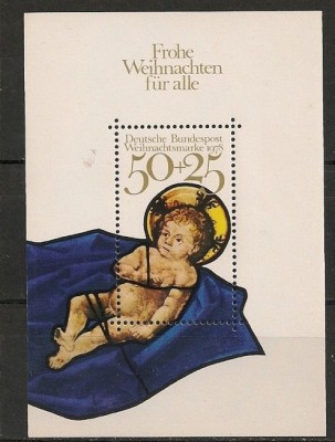 GERMANIA 1978 &amp;ndash; PICTURA CRACIUN, colita nestampilata, R4 foto