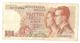 Belgia 50 franci 1966, circulata, 20 roni