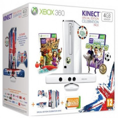 Consola Xbox 360 4GB Celebration Pack (Kinect Sensor + 2 jocuri + 1 Skin + 3 luni Xbox Live Gold) foto