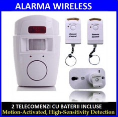 Alarma cu senzor si 2 telecomenzi pentru casa, boxa, garaj. Alarme wireless foto