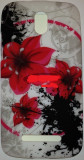 Toc silicon Jelly Case Red Flowers Sony Xperia M, Alt model telefon Sony