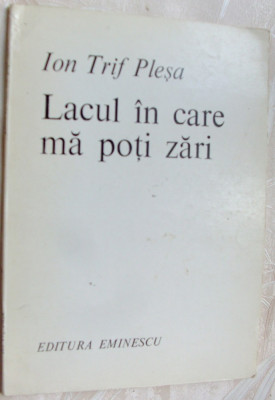 ION TRIF PLESA - LACUL IN CARE MA POTI ZARI (VERSURI) [editia princeps, 1984] foto