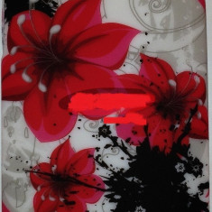 Toc silicon Jelly Case Red Flowers Apple iPhone 4 / 4S