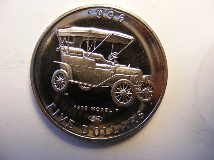 bnk mnd Ins. Marshall 5 $ 1996 , unc , automobile - Ford model T