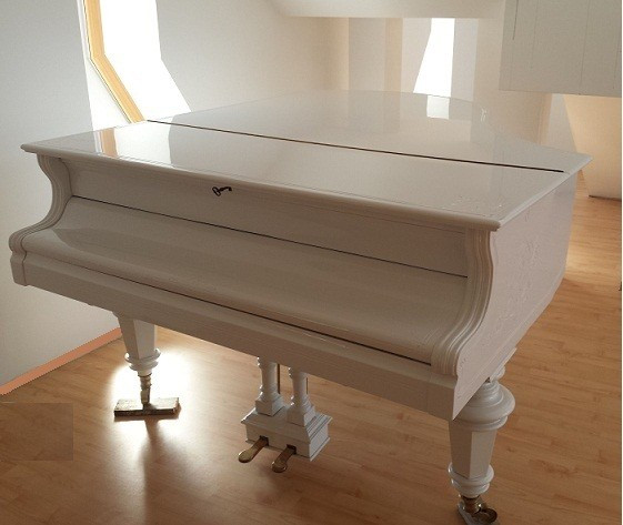 Vand pian alb sculptat coada 1,90m fabricat 1880 KOCH & KORSELT | arhiva  Okazii.ro