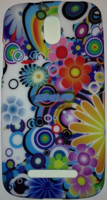 Toc silicon Jelly Case Colour Flowers Samsung I8190 Galaxy S III mini foto