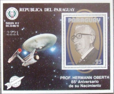 PARAGUAY 1976 - COSMONAUTICA 1 S/S, NEOBLITERATA - PG 031 foto