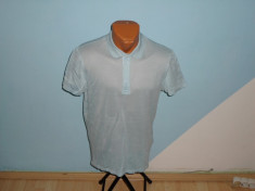 TRICOU TIP POLO CALVIN KLEIN 100% ORIGINAL 100% BUMBAC ALBASTRU DESCHIS COMPLET MARIMEA M foto