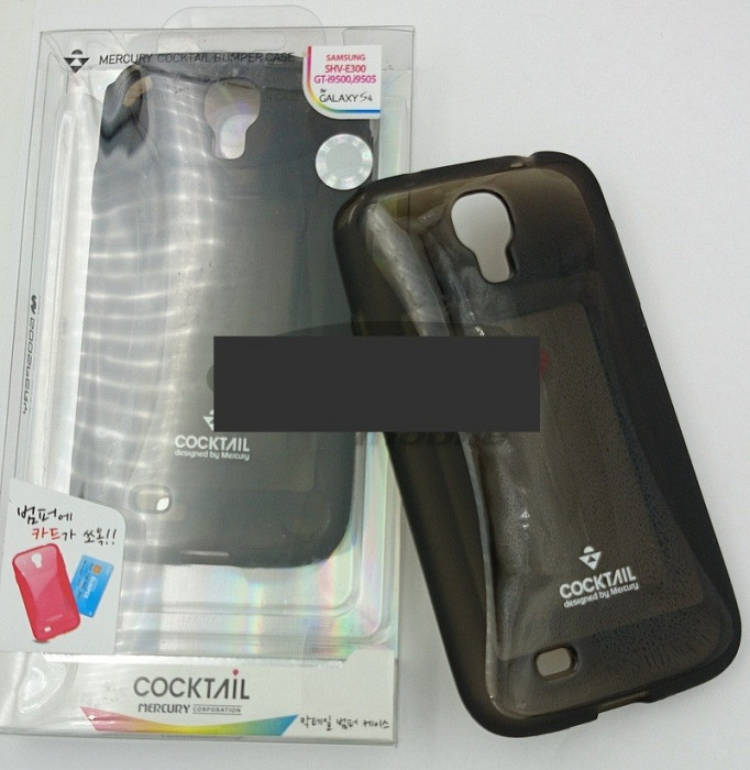 Toc silicon Cocktail Samsung I9500 Galaxy S4 NEGRU