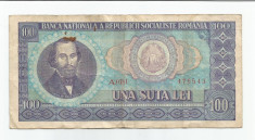 LL bancnota Romania 100 lei 1966 foto