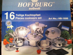 Set oale si tacamuri HOFFBURG WELTWEIT originale INOX cu garantie foto