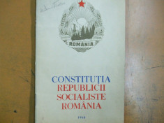 Constitutia Republicii Socialiste Romania 1968 foto