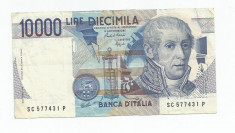LL bancnota Italia 10.000 lire 1984 XF foto