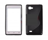 Toc silicon S-Case LG Optimus 4X HD P880, Negru, Alt model telefon LG