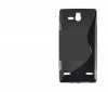 Toc silicon S-Case Sony Xperia U, Negru, Alt model telefon Sony