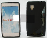 Toc silicon S-Case LG Optimus G E975, Negru, Alt model telefon LG