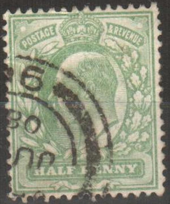 Anglia, 1902, regele EDWARD al VII-lea, stampilat