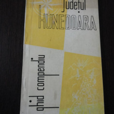 JUDETUL HUNEDOARA - GHID COMPEDIU + HARTA - Gh. Pavel, T. Istrate - 1971, 93 p.