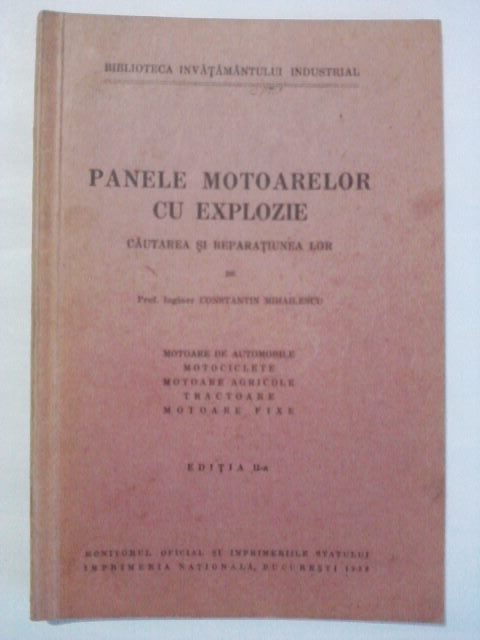 Panele motoarelor cu explozie - Constantin Mihailescu (1938) / R3P2F