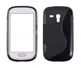 Toc silicon S-Case Samsung I8190 Galaxy S III mini, Negru, Alt model telefon Samsung