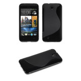 Toc silicon S-Case HTC Desire 300, Negru, Alt model telefon HTC