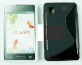Toc silicon S-Case LG Optimus L4 II E440, Negru, Alt model telefon LG