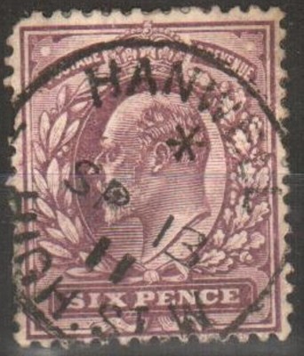Anglia, 1902, regele EDWARD al VII-lea, stampilat foto
