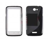 Toc silicon S-Case HTC One X, Negru, Alt model telefon HTC