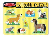 Puzzle De Lemn Cu Sunete Animale De Companie Melissa And Doug foto