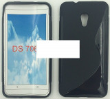 Toc silicon S-Case HTC Desire 700 dual sim, Negru, Alt model telefon HTC