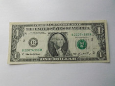 Statele Unite ( SUA ) 1 Dollar 2006 - serie 22074395 ( B - New York ) P#523 , circulata foto