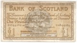 SCOTIA BANK OF SCOTLAND 1 POUND LIRA 1949 U