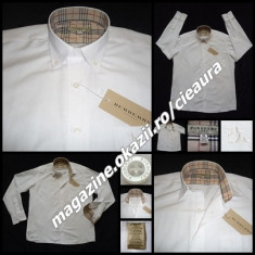 CAMASA BARBATEASCA ALBA masura 5XL FIRMA BURBERRY 100% BUMBAC MANECA LUNGA foto